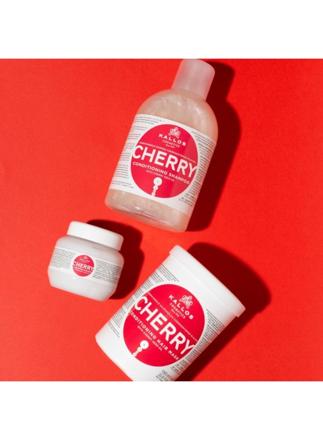 Kallos KJMN Cherry Conditioning Hair Mask with cherry seed oil 1000 ml - 33,81 Fl Oz - Image 3